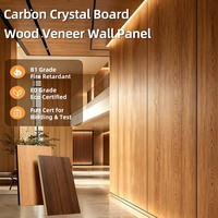 Panneau mural décoratif en placage de bois de charbon de bambou 2440*1220 pour intérieur moderne et luxueux