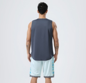 Maillots de basket-ball vierges pour jeunes sans nom Débardeur de sport extensible à séchage rapide Maillots de basket-ball sublimés pour l'impression - Product Image 3