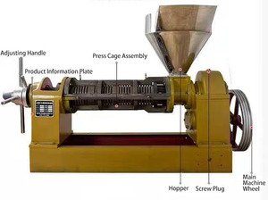 آلة عصر الزيت اللولبية التجارية الأوتوماتيكية لإنتاج الزيوت الصالحة للأكل في ورش العمل والمصانع - Product Image 4