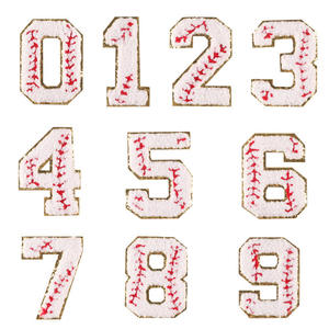 Vàng Biên Giới Chenille Bóng Chày Thư Các Bản Vá Lỗi PVC Vải Sắt Trên Chất Kết Dính Với Sequins Cho Hat Sửa Chữa Và Trang Trí - Product Image 6