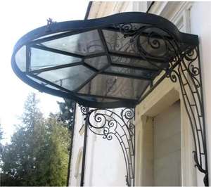 Produits bon marché <span class=keywords><strong>auvent</strong></span> de porte incurvé en fer forgé - Product Image 5