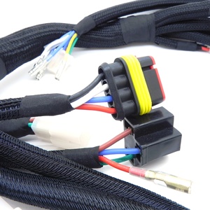Kabel rem sepeda motor listrik kustom, kawat tanduk tabung kepang hitam, tali rem belakang, <span class=keywords><strong>Harness</strong></span> mesin untuk otomotif - Product Image 3