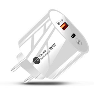 Chargeur USB à double port QC3.0+PD à charge rapide PD36W avec protection contre les courts-circuits, très vendu, pour iPhone 14 Pro Max - Product Image 2