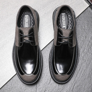 Zapatos con Punta Grande para hombre, zapatillas masculinas de cuero genuino británico, transpirables, informales, de estilo coreano a la moda, para verano, 2021 - Product Image 3