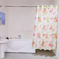 Tissu En Polyester épais De Mode Design Personnalisé Imprimé Fleurs Rideau De Douche Pour Salle De Bain