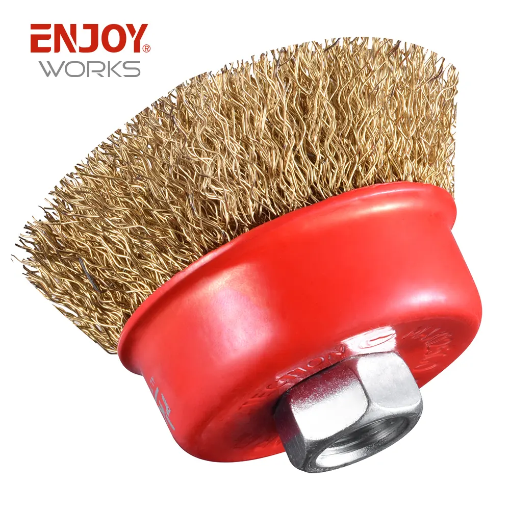 Steel Wire Wheel Knotted Cup Brush Rotary Steel Industrial CE OEM Cleaning Steel Wire Brush for Metal Polishing Rust Removing