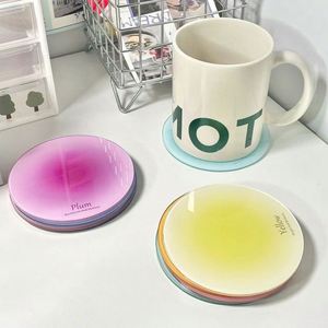 Nuevo Posavasos Redondo de Acrílico de Lujo, Creativo y Colorido, de Alta Calidad, para Tazas de Café, para Mesa - Product Image 2