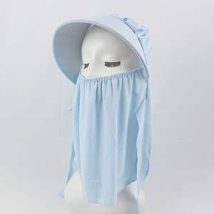 Sombrero para el Sol con Protección Facial, Color Azul Claro, Ala Ancha, Protección para el Cuello, Transpirable, para Ciclismo al Aire Libre, Protección Solar, Sombrero de Pescador para Adultos - Product Image 1