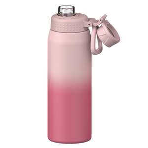 Botella de agua deportiva de acero inoxidable de doble pared con tapa de rosca personalizada, termo de vacío para adultos, para viajes - Product Image 3