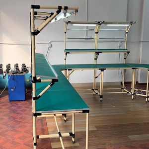 Banc de travail antistatique en acier avec étagère composite, table de travail sans poussière, neuf - Product Image 4