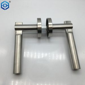 Poignée à levier solide finition nickel poignée de porte de chambre à coucher moderne en acier inoxydable robuste poignées de fenêtre de porte en satin rose - Product Image 4