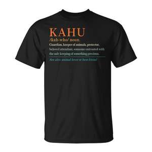 Camiseta Kahu Definition negra unisex para amantes de las mascotas, camiseta para papá de perros y gatos - Product Image 1