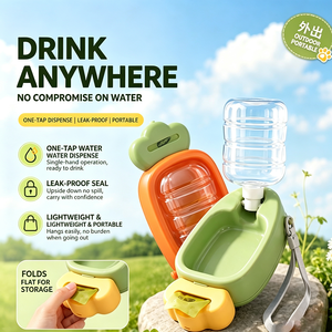 Bouteille d'eau portable pour chien en forme de carotte - Grande capacité, gourde d'hydratation pour animaux de compagnie en extérieur - Product Image 4