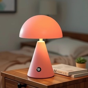 Lámpara de Escritorio Creativa con Forma de Hongo, Lámpara de Noche para Dormitorio, Lámpara de Ambiente con Luz Tricolor - Product Image 1