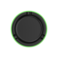 Cendrier portable miniature en aluminium moderne, rond, en gros, OEM ODM, avec anneau en silicone antidérapant