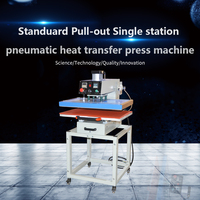Machine de presse à Sublimation d'impression de t-shirt de haute qualité, Semi-automatique, Double Station, presse à chaud pneumatique
