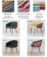 Chaise et table de salle à manger en bois courbé, design color block, style parquet double, pour une ambiance tendance.