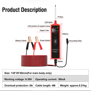 Detector de circuito de Automóvil inteligente, instrumento de prueba de carga de batería para herramientas de diagnóstico de coche, diagnóstico de Análisis mejorado - Product Image 2