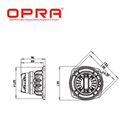 OPRA CD5C340 5.5 Inch 150W Terdaftar 300W Maksimum Neodymium Point Source Coaxial Speaker Driver Audio Hi-Res Garansi 3 Tahun 8 LF