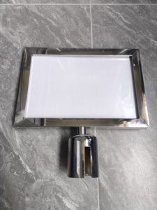 Horizontale Bordhouder Frame Dubbelzijdige Staander Poster Displaystandaard Voor Crowd Control Public Signage Top Frame - Product Image 4