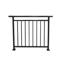 Modern buiten aluminium balkonhek, trapleuning, roestbestendig, aanpasbaar voor binnen/buiten
