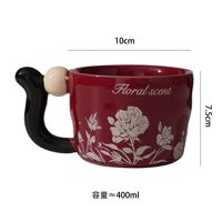 Tasse en céramique « Langage des roses », tasse à eau pour couple, tasse à café pour le bureau et la maison, souvenir de mariage, cadeau de mariage