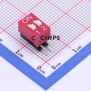 BA02GR DIP Switch Through hole Component (THT) Switch Single Pole Single Throw 2 2.54mm 25mA - Product Image 1