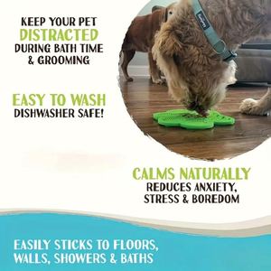 Wholesale Silicone Dog & <b>Cat</b> Slow <b>Feeder</b> Mat-Waterproof Non-Slip Anti-Overflow Custom Logo Portable Shower Use - Product Image 6