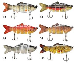 ODS 102mm 17g Bionic 6 Segmenté Swimbait <span class=keywords><strong>Leurre</strong></span> De Pêche En Plastique Dur Multi-Jointed ABS Matériel Poisson D'eau Salée Bar Brochet - Product Image 3