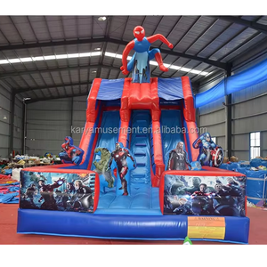 Toboggans gonflables commerciaux à double voie bon marché avec souffleur, parc de toboggans gonflables Castillo Inflable - Product Image 6