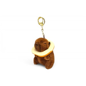 Capybara พวงกุญแจแหวนว่ายน้ำ12ซม. ของขวัญน่ารักพร้อมพวงกุญแจอัลลอยตกแต่งทันสมัยและนิ่มโลหะ - Product Image 1