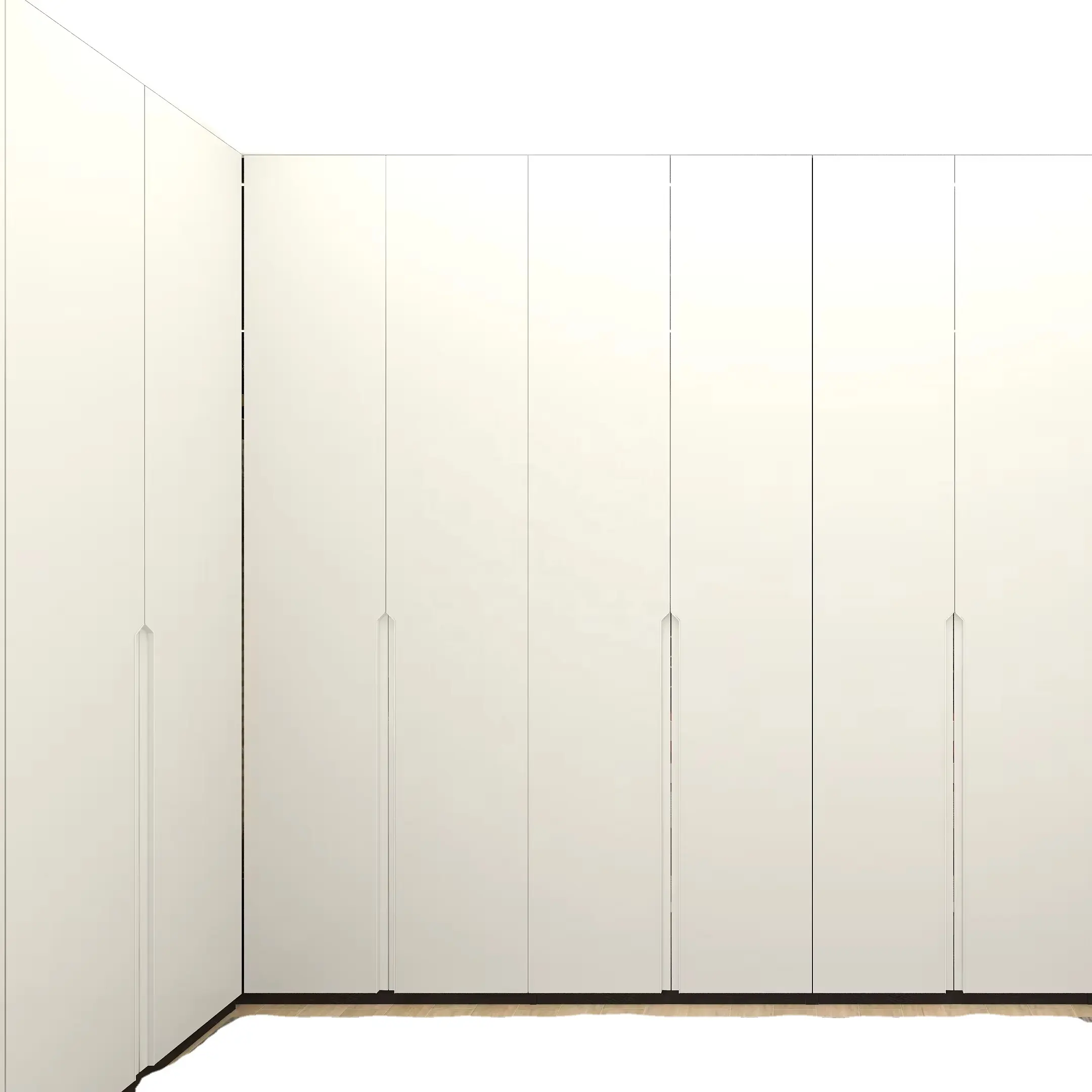 خزانة ملابس غرفة نوم حديثة تصميم خزانة ملابس رمادية مع باب خشبي على شكل حرف L خزانة ملابس مع رف سراويل