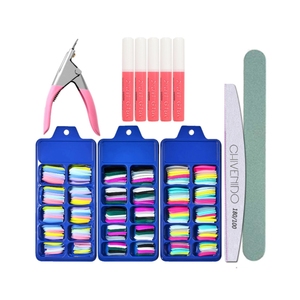 Kit de <span class=keywords><strong>faux</strong></span> <span class=keywords><strong>ongles</strong></span> ballerine en acrylique avec coupe-<span class=keywords><strong>ongles</strong></span> et <span class=keywords><strong>colle</strong></span> pour lime <span class=keywords><strong>à</strong></span> <span class=keywords><strong>ongles</strong></span> - Product Image 3