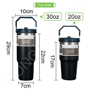 Coffee <strong>Cup</strong> Thermos Stainless Steel Water Bottle with <strong>Straw</strong> 12oz 20OZ Ice American Coffee Mug Vacuum Flask Double-layer <strong>Straw</strong> <strong>Cup</strong> - Product Image 2