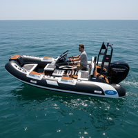 Bateau Semi-Rigide Gonflable à Coque en Aluminium en V Profond, Meilleure Vente, CE 6 Places, Grande Vitesse, Rib 360 390 Orca Hypalon, à Vendre