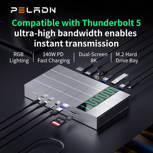 Dual-ended 13 in 1 USB-<b>C</b> Docking Station Adapter Type-<b>c</b> USB3.2 SD/TF Card 140W Charging 3.5mm Audio USB <b>Hub</b> - Product Image 2