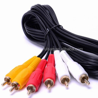 Kabel AV kabel RCA komposit kualitas tinggi 3ft 6ft 12ft 15ft 20ft