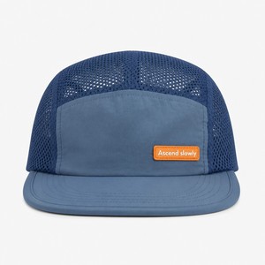 Casquette Trucker 5 Panneaux en Similicuir avec Patch en Jean et Logo Personnalisé, Imperméable et Respirante, Dos en Maille pour l'Extérieur, Vente en Gros - Product Image 3