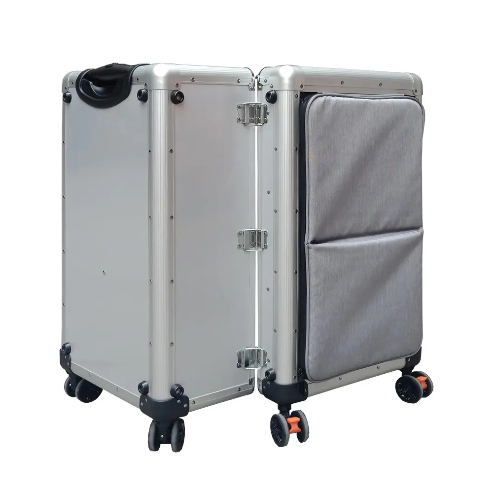 Moda estilo bagagem set alumínio trole case com rodas girador trole bagagem para Malas