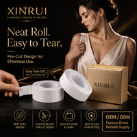 Cinta Adhesiva Invisible XINRUI para Ropa, Rollo de Fijación Cómodo de Papel para Blusas sin Espalda, Uso Diario