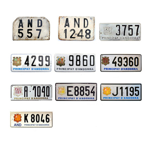 Venta caliente barato de alta calidad de Europa señal de material de metal de <span class=keywords><strong>Andorra</strong></span> de <span class=keywords><strong>coches</strong></span> placa de la - Product Image 1