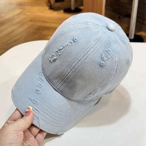 Gorra de Béisbol Desgastada de Moda para Hombre y Mujer, Gorras de Béisbol de Mezclilla Suave con Visera Curva - Product Image 4