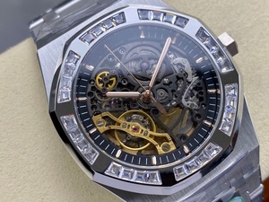 Montre mécanique de plongée de luxe de qualité supérieure, étanche, 41 mm, mouvement THB Factory 3132, 15412, squelette serti de diamants - Product Image 2