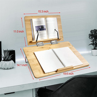 Porte-livres mains libres en bambou, support robuste et Double couche, pour étudiants, Portable pour la lecture