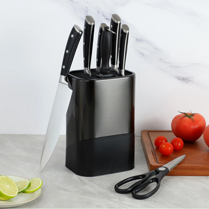 Cuchillo de Chef de Acero Inoxidable Moderno y Ecológico, con Revestimiento Antiadherente, Juego de Cuchillos Ambidiestros con Bloque de Acero Inoxidable, Gran Venta - Product Image 5