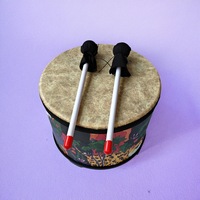 Percussion Instrument 10-inch Floor Drum for Christmas Birthday Gift Bongo Drums with 2 Mallets