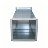 Conduits de ventilation carrés et rectangulaires galvanisés, tuyaux en tôle avec bride en fer cornière pour l'alimentation en air et l'évacuation des fumées des systèmes CVC