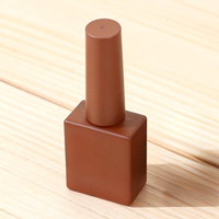 Vente en gros de flacons en verre pour vernis à ongles, personnalisés, vides, mats, carrés, de 10 ml, 12 ml, 15 ml, pour l'emballage de produits de beauté, avec bouchon et pinceau