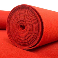 Rouleau de tapis coloré en polyester, tapis rouge pour mariage, couloir, maison, technologie de poinçonnage à l'aiguille, antidérapant, décoration, scène, cérémonie