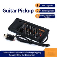 MY MUSIC Égaliseur de guitare portable noir sans batterie, vente en gros OEM, 4 bandes